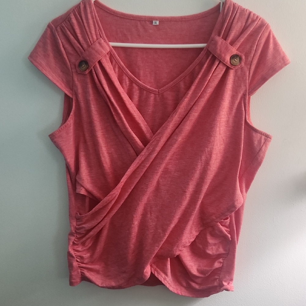 Coral Women's Wrap Top